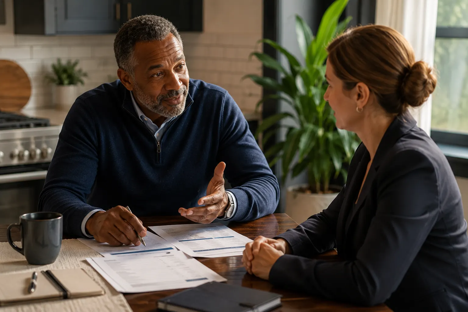 A career conversation between two professionals