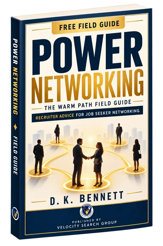 Power Networking free Field Guide shown as a three-dimensional book