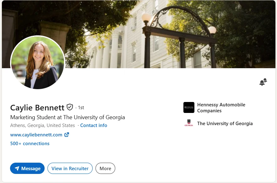 A polished LinkedIn profile — professional photo, clear headline, strong About section